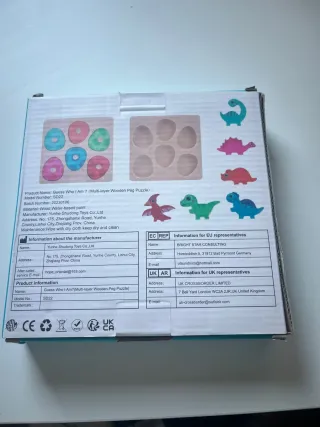 Puzzle de madera dinosaurios 10 meses+