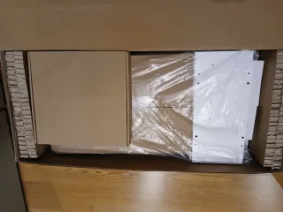 Tocador vidaXL con espejo y cajón, nuevo.