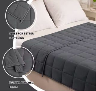 Manta Ponderada 8 kg Gris medidas 150x200 cm.