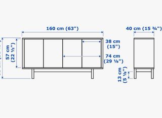 Aparador IKEA Chapa Nogal 160x81