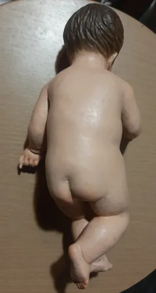 Niño Jesús talla de madera policromada