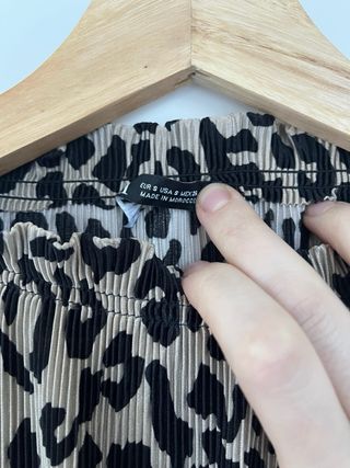 Vestido Zara Midi Animal Print Plisado