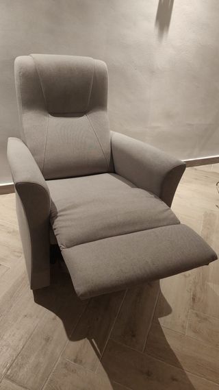 Sillón relax manual color topo