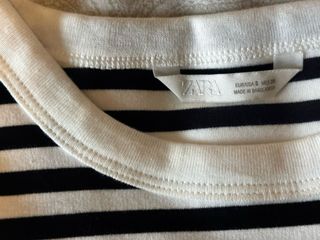 Camiseta H&M Rayas Blanco y Negro