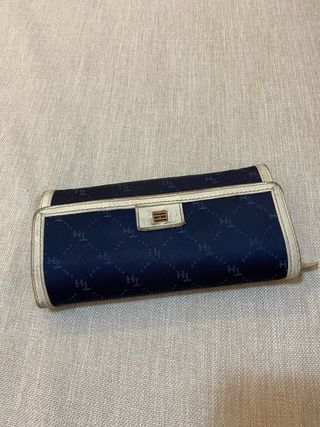 Cartera Tommy Hilfiger Azul y Beige