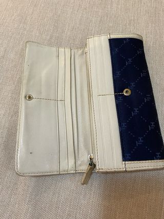Cartera Tommy Hilfiger Azul y Beige