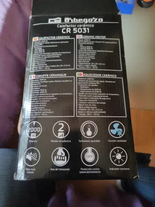 Calefactor Cerámico Orbegozo CR 5031