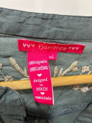 Blusa Flamenco bordada Talla XL