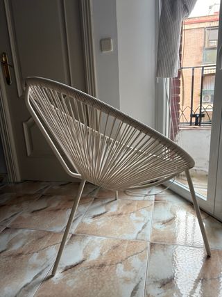 Silla Acapulco Beige/Blanco Diseño