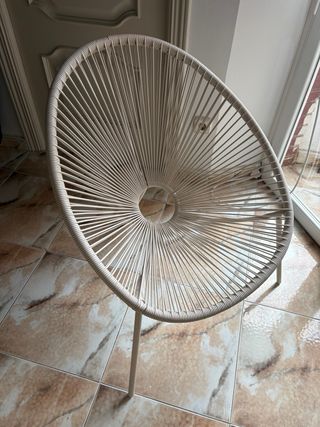 Silla Acapulco Beige/Blanco Diseño