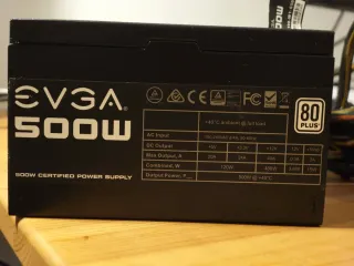 Fuente Alimentación EVGA 500W 80+ Certificada