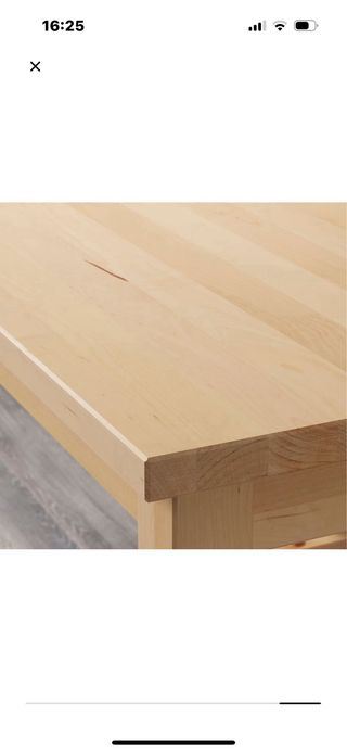 Carrito auxiliar cocina madera abedul