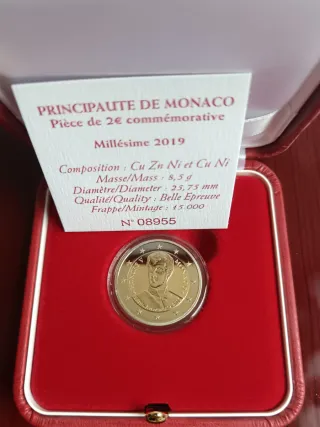 Mónaco 2019 Proof Moneda