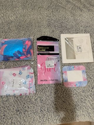 Decoración completa para revelación de sexo