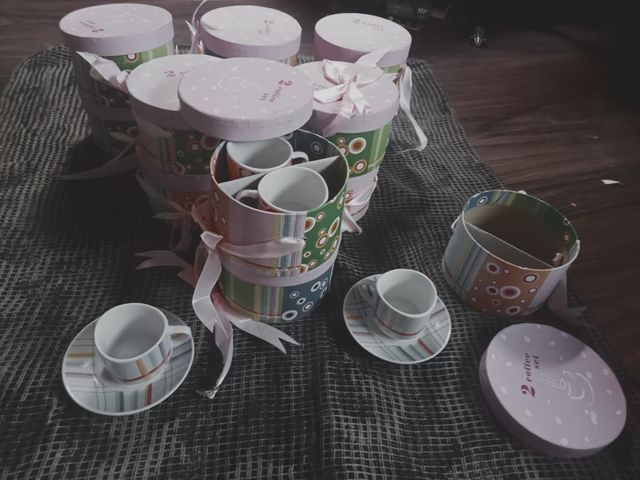Todos los Set: 14 Tazas Café Tu y Yo Cajas Decorad