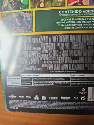 Wicked Steelbook Edición Limitada 4K UHD Blu-ray
