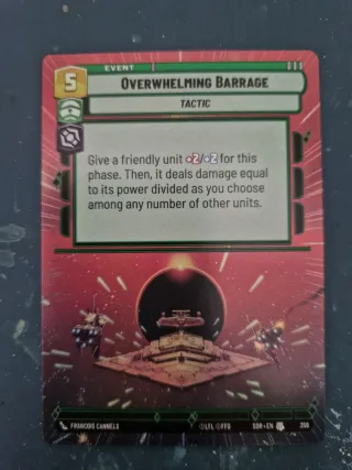Carta Overwhelming Barrage Táctica