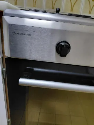 Cocina Schneider 4 fuegos y horno a gas