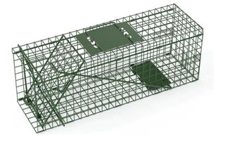 Jaula para gatos metálica negra sin usar