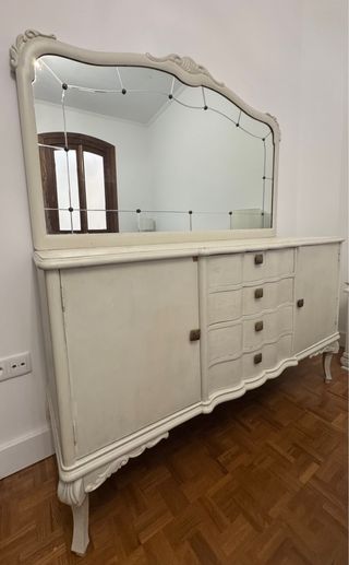 Mueble de salón blanco madera