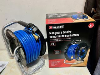 Manguera de aire comprimido con tambor