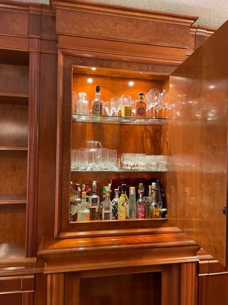 Mueble de salón con Vitrina y mueble bar