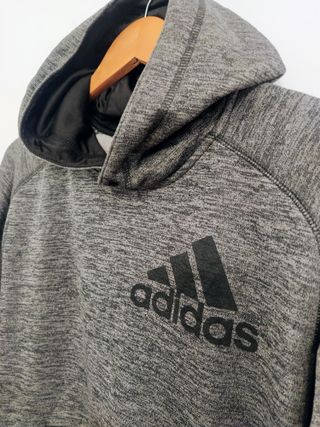 Adidas sudadera gris jaspeado S climawarm