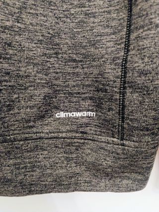 Adidas sudadera gris jaspeado S climawarm
