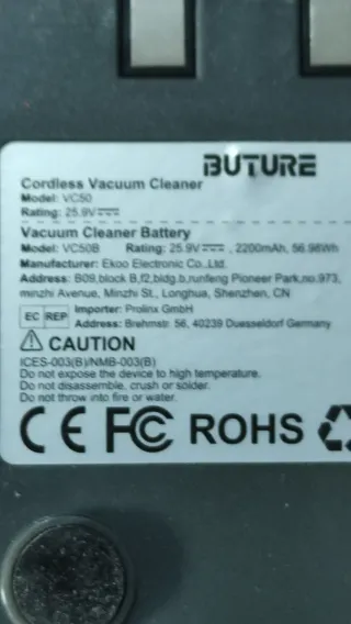 Aspiradora BUTURE, modelo VC50