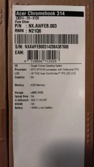 Due Acer Chromebook 314 per parti (2 unità)