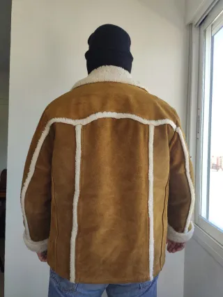 Chaqueta de piel con borrego RETRO 80s