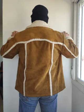 Chaqueta de piel con borrego RETRO 80s