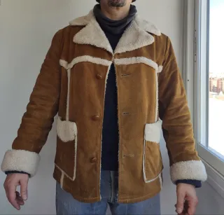 Chaqueta de piel con borrego RETRO 80s