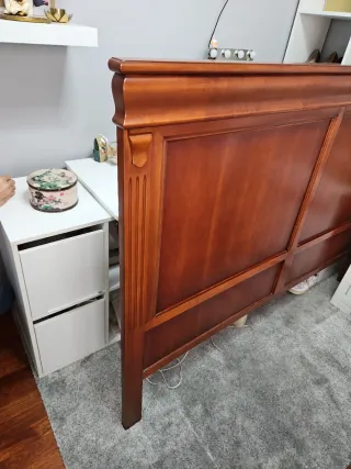 Cabezal Cama Matrimonio 167cm Madera con mesitas j
