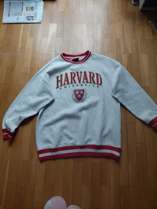 Sudadera Harvard Gris y Roja