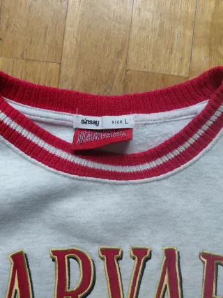 Sudadera Harvard Gris y Roja