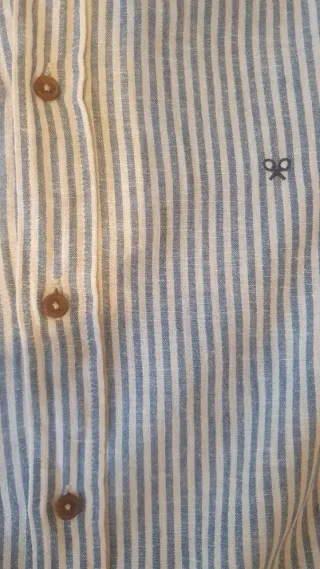 Camisa Silbon Rayas Talla S 65% Algodón 35% Lino
