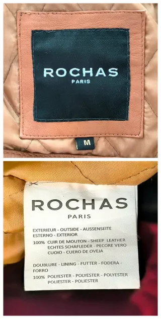 Chaqueta de Cuero Marrón Rochas