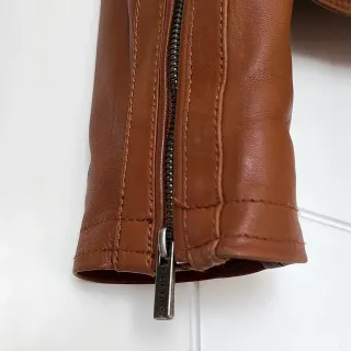 Chaqueta de Cuero Marrón Rochas