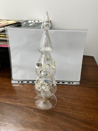 Decorazioni Natalizie Vetro Trasparente e Ambra