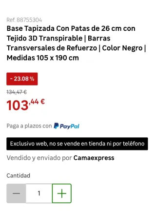 Base tapizada 105x190 Leroy Merlin