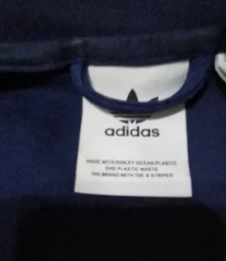 Chaqueta deportiva Adidas Originals azul y blanca