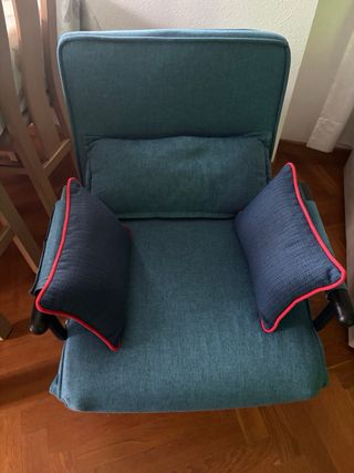 Sofá cama 85cm azul