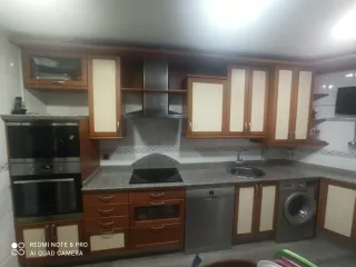 Muebles de Cocina Madera y Cristal