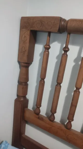 Cabecero de cama antiguo de madera X2