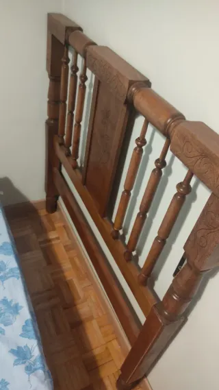 Cabecero de cama antiguo de madera X2