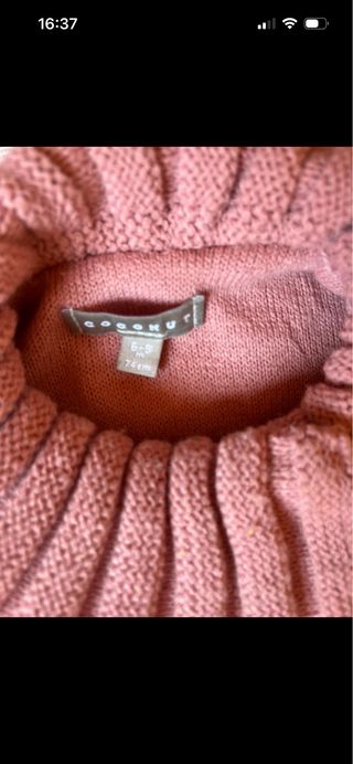 Abrigo tejido rosa Coconut