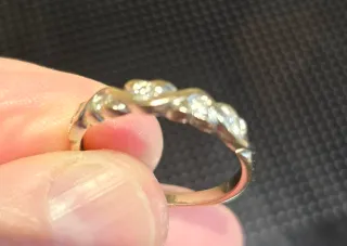 Anillo Oro Blanco con Brillantes