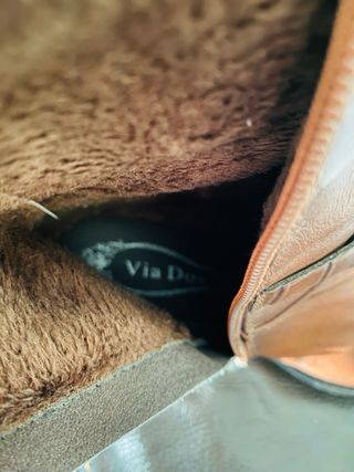 Botas altas cuero marrón coñac