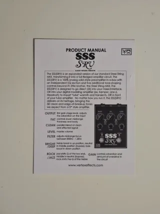 Pedal Guitarra Vertex SSS SRV (Dumble) Ed. Limitad